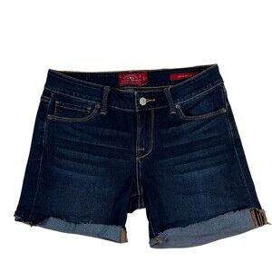 Womens Jean Shorts Lucky Brand Size 4/27 R  Leyla Skinny Denim Blue Cut Off